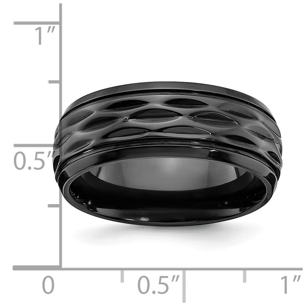 Black Zirconium Polished and D/C 8mm Band