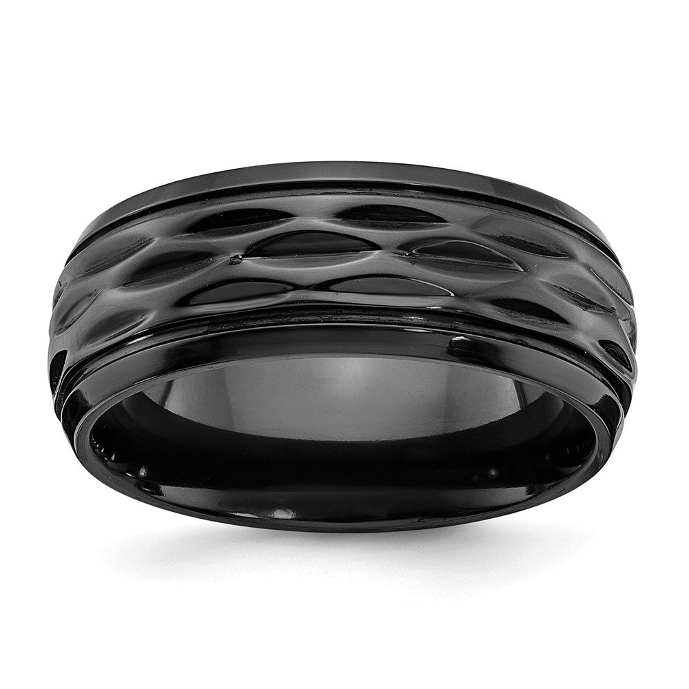 Black Zirconium Polished and D/C 8mm Band