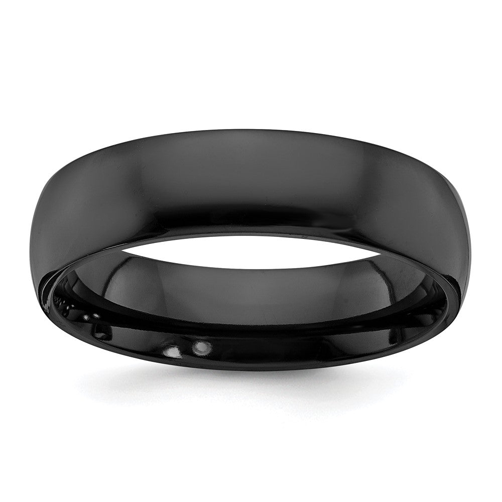 Black Zirconium Polished 6mm Band