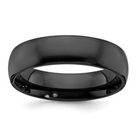 Black Zirconium Polished 6mm Band