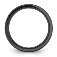 Black Zirconium Brushed Polished & Hammered w/Blue IP 8mm Band