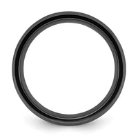 Black Zirconium Polished w/Black Carbon Fiber Inlay 8mm Band