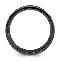 Black Zirconium Brushed and Polished Rose IP-plated 8.00mm Band
