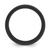 Black Zirconium Brushed and Polished Yellow IP-plated 8mm Band