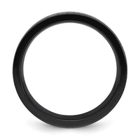 Black Zirconium Polished with Damascus Inlay 9mm Band
