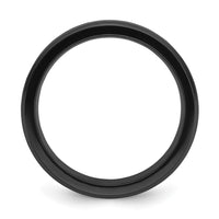 Black Zirconium Polished with Wood Inlay Center 8mm Band