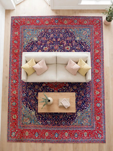 Hand Knotted Persian Arak Vintage Rug, Traditional Wool Area Rug, 12 ft 10 in x 9 ft 8 in, in living room