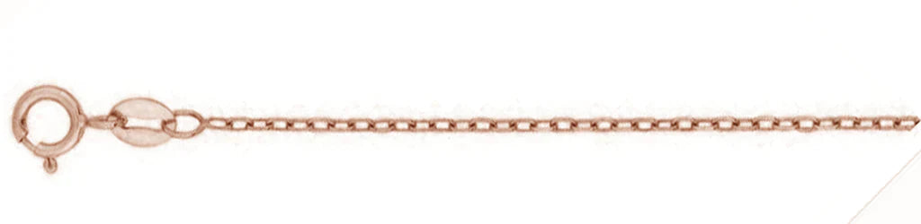 030- .6MM Rose Gold Plated Cable Chain .925 Solid Sterling Silver Available In 16"- 22" Inches ABC Rugs Kilims