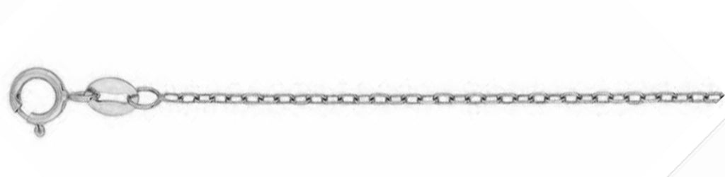 030- .6MM Cable Chain .925 Solid Sterling Silver Sizes 14-24" ABC Rugs Kilims