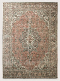 Hand Knotted Persian Rug R15490, 12 ft 9 in x 9 ft 10 in, flat view, natural colors