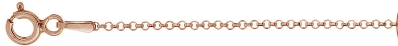 020-1.8MM Rose Gold Plated Rolo Chain .925 Solid Sterling Silver Available In 16"- 20" Inches ABC Rugs Kilims