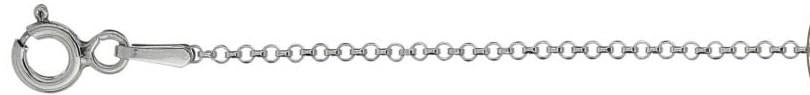 016-1.4MM Rolo Chain .925 Solid Sterling Silver Available In 16"- 20" Inches ABC Rugs Kilims