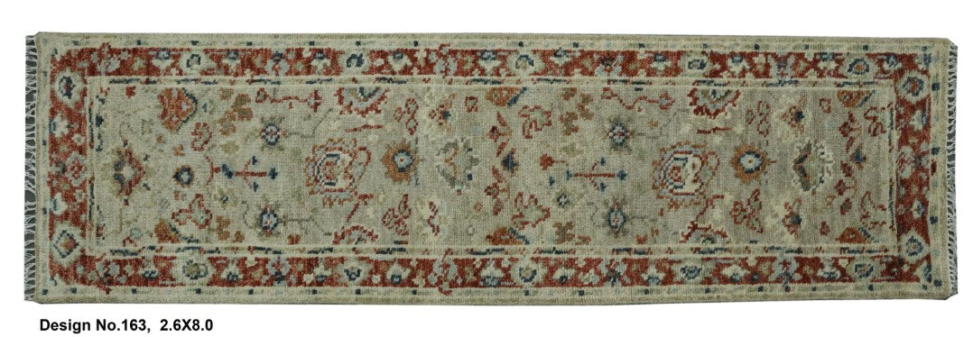 Hand knotted Indian Modern Rug 2'6" x 8'0"