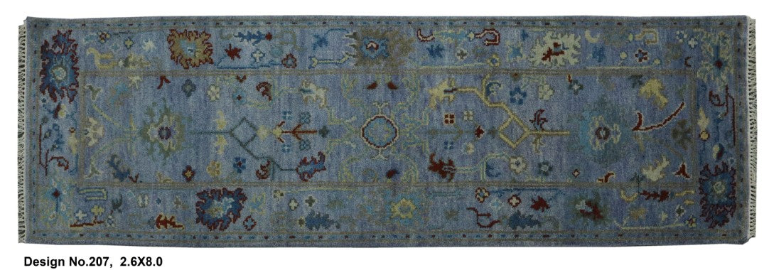 Hand knotted Indian Modern Rug 2'6" x 8'0"