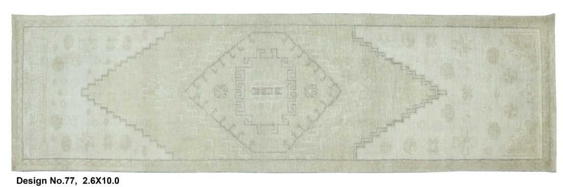 Hand knotted Indian Modern Rug 2'6" x 10'0"