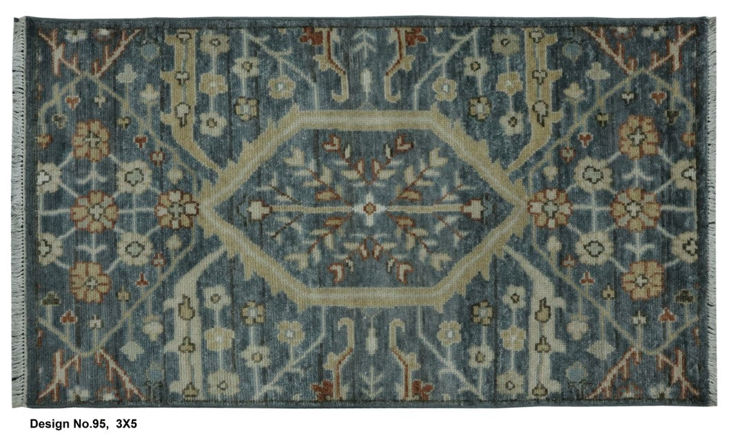 Hand knotted Indian Modern Rug 3'0" x 5'0"