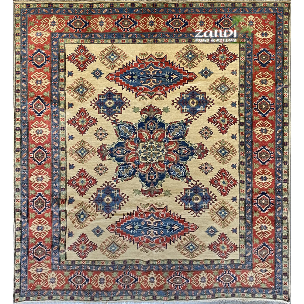 Hand knotted Pakistani Kazak design rug size 8'0''x9'8'' RR10392