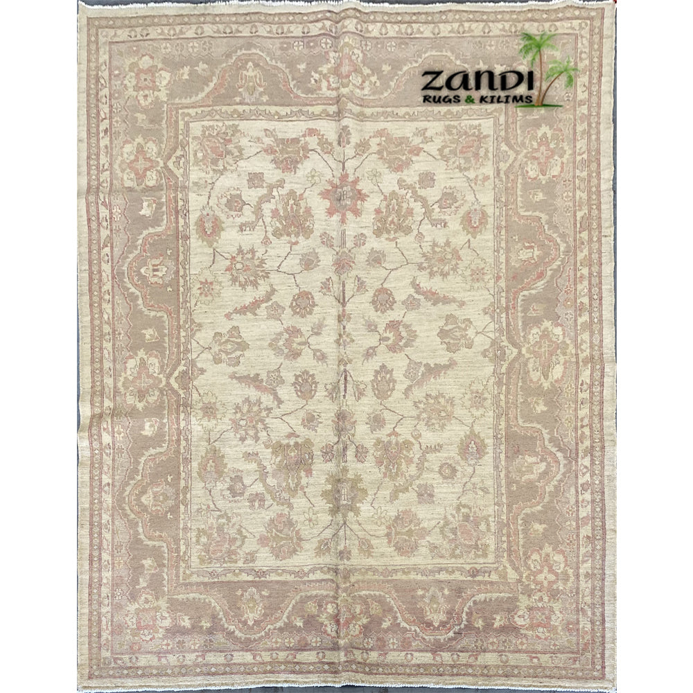 Hand knotted Afghani oushak design rug size 7'8''x6'1'' RR10374