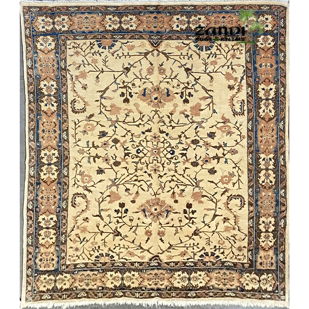 Hand knotted Afghani Oushak design rug size 8'8''x11'9'' RR10185