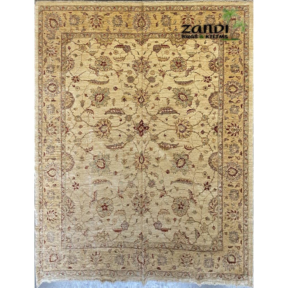 Hand knotted Pakistani Peshawar traditional design rug size 8'10''x8'3'' RR10145