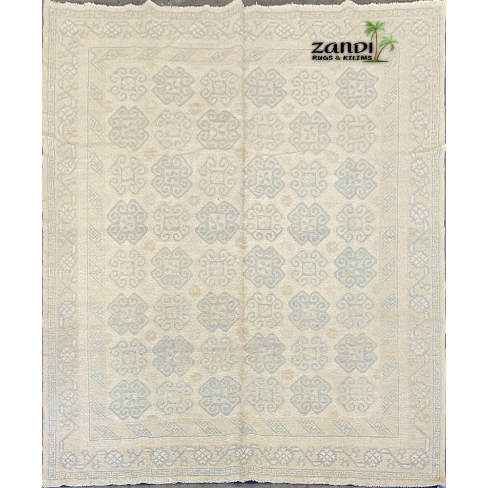 Hand knotted Afghani Khotan design rug size 9'5''x7'10'' RR10183