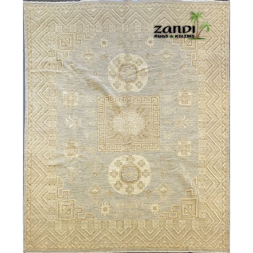 Hand knotted Pakistani Khotan design rug size 7'10''x10'5'' RR10124