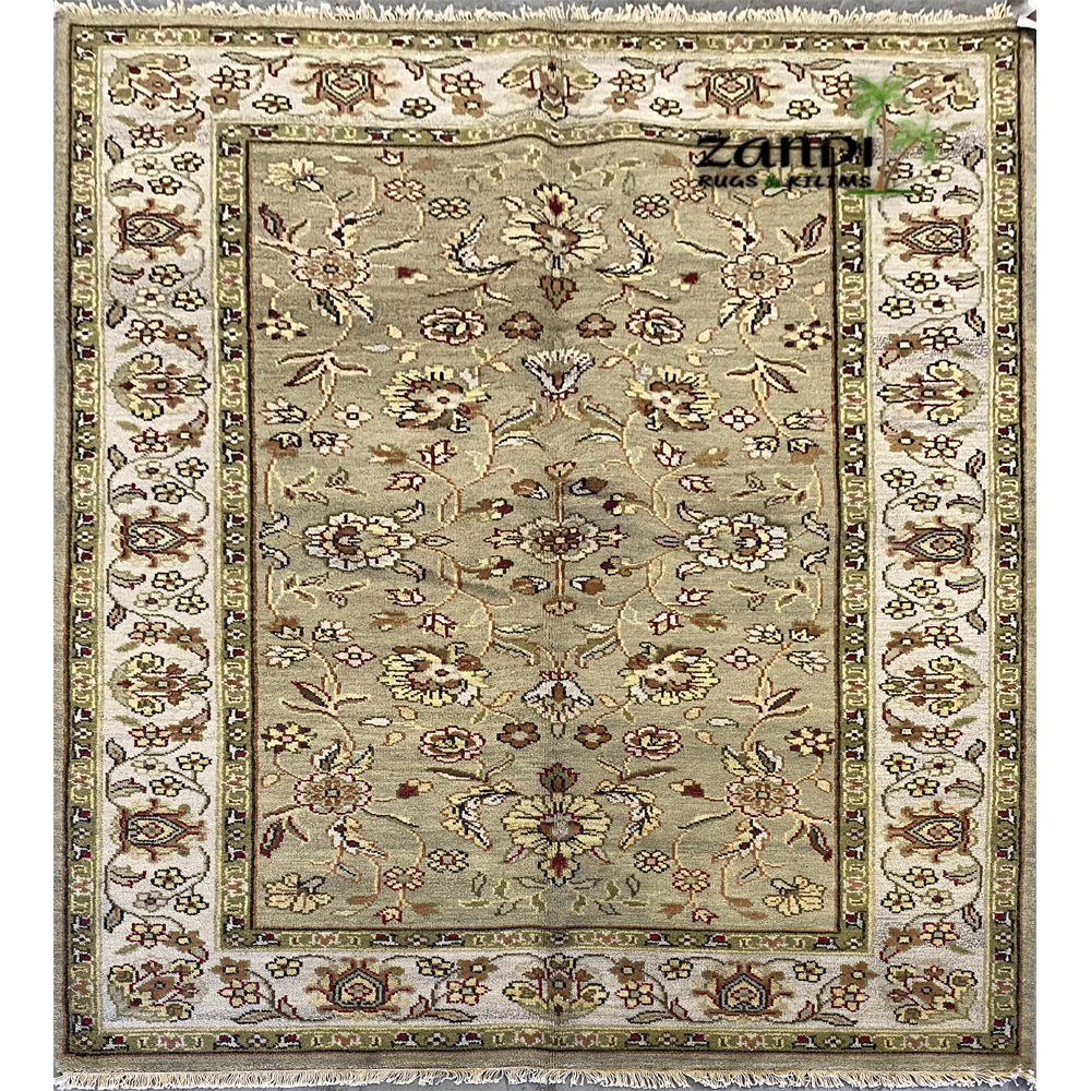 Hand knotted Indian Agra traditional design rug size 5'6''x8'6'' RR10340
