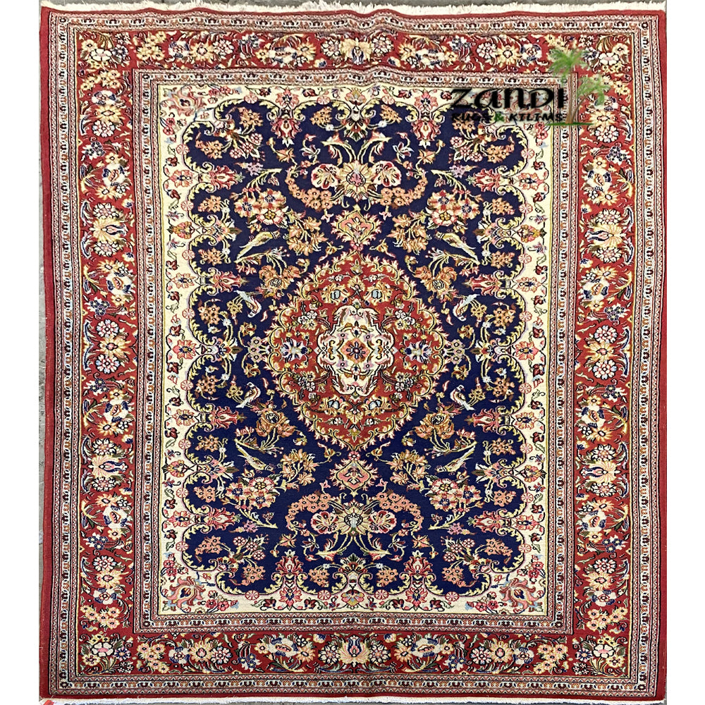 Hand Knotted Persian Ghom Design Rug Size 8'2''X5'3'' Rr11527