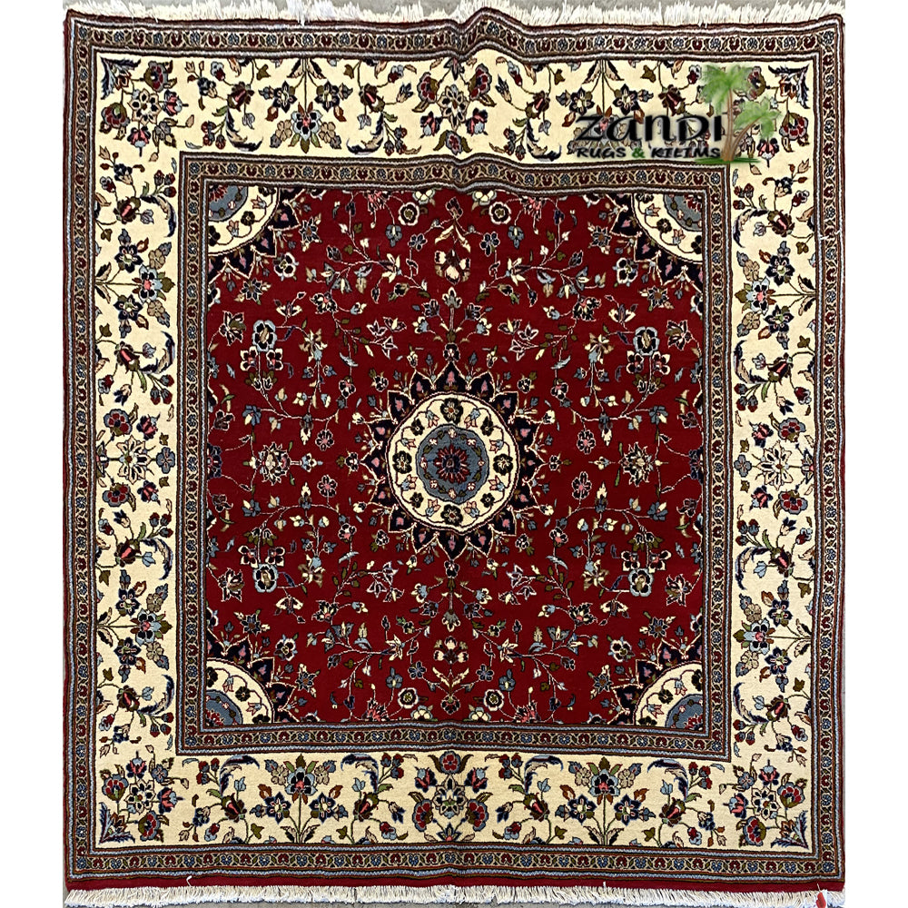 Hand knotted Persian Yard design rug size 6'5''x6'5'' RR11541