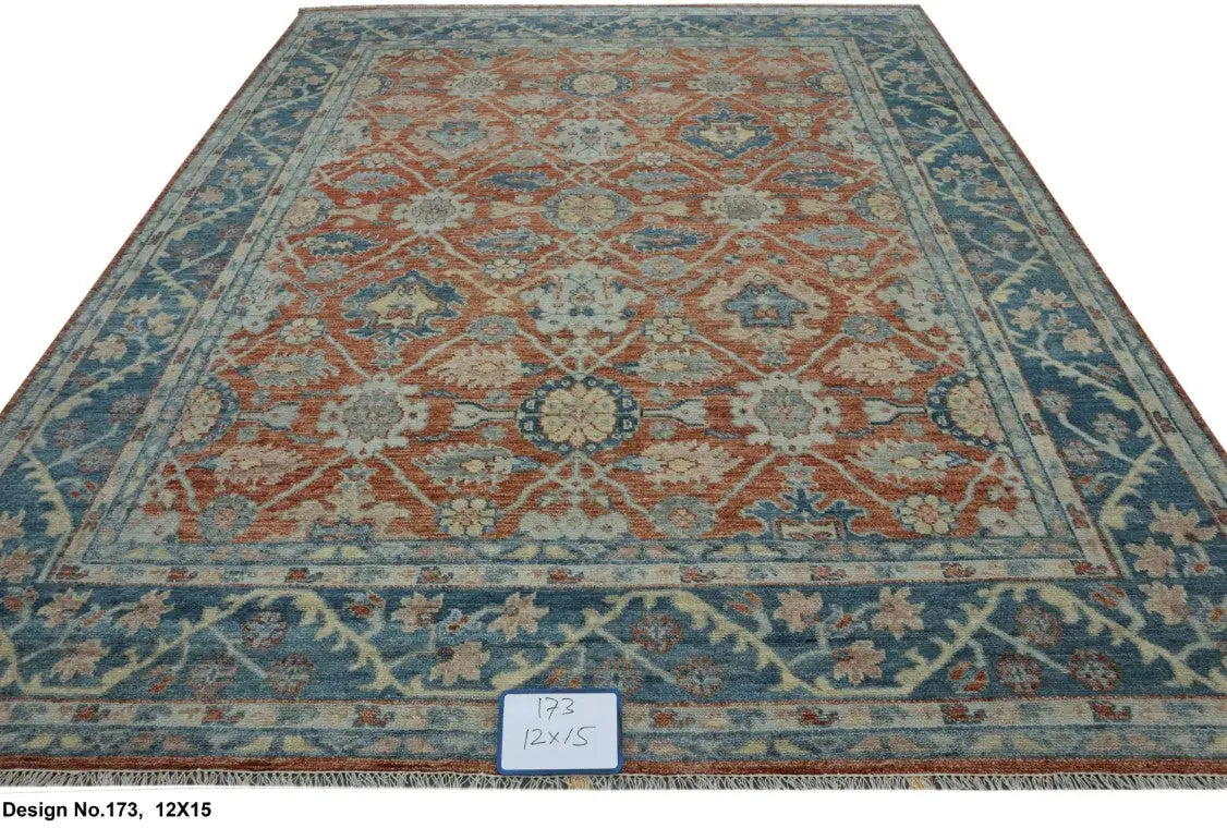 Hand knotted Indian Modern Rug 12'0" x 15'0" ABC Rugs Kilims