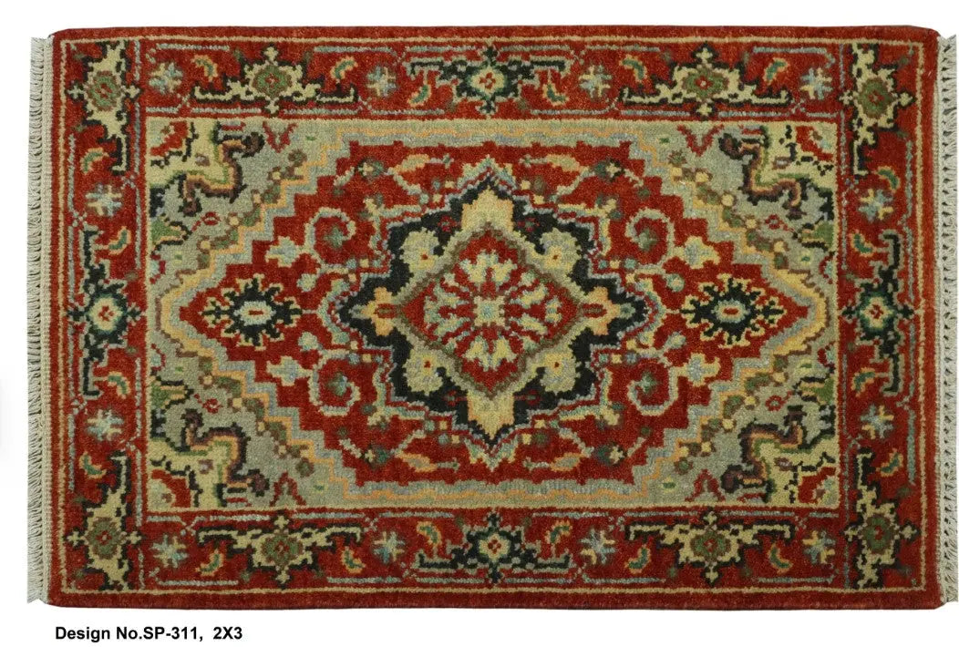 Hand knotted Indian Modern Rug 2'0" x 3'0" ABC Rugs Kilims
