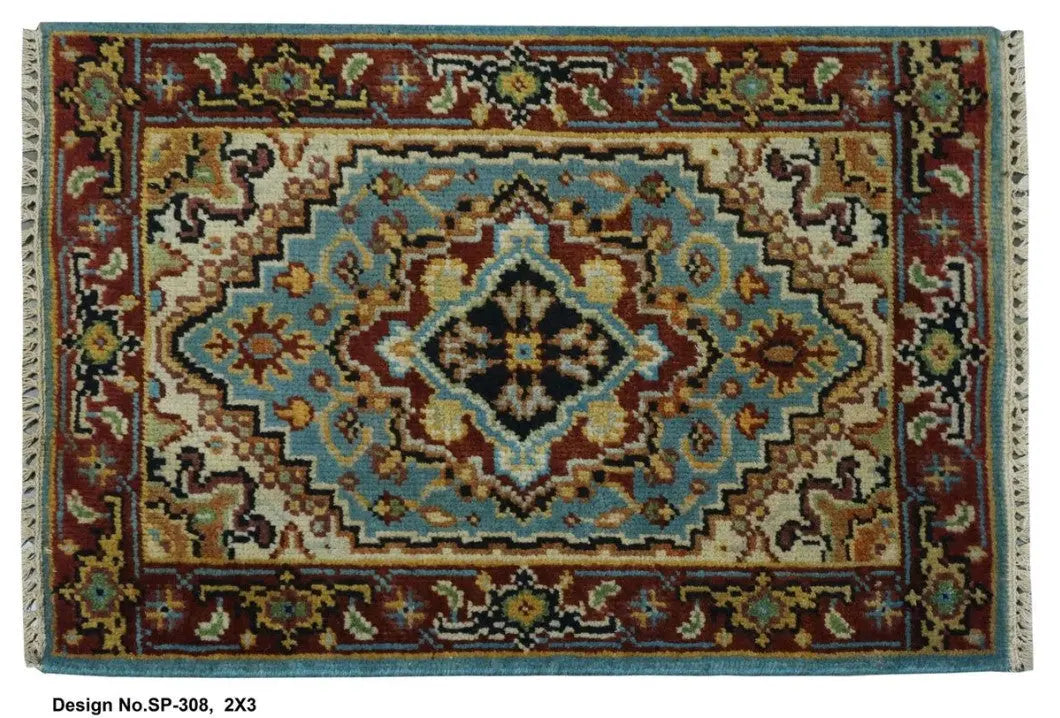 Hand knotted Indian Modern Rug 2'0" x 3'0" ABC Rugs Kilims
