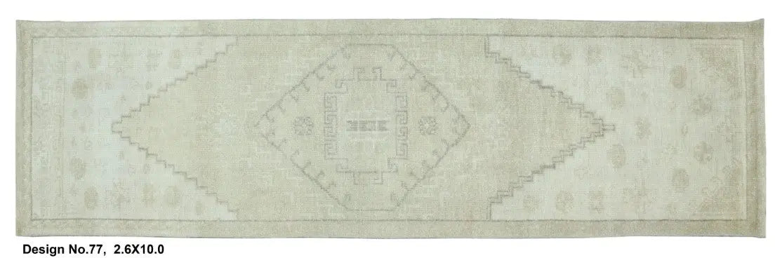 Hand knotted Indian Modern Rug 2'6" x 10'0" ABC Rugs Kilims