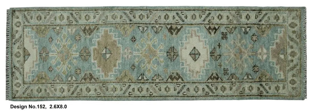 Hand knotted Indian Modern Rug 2'6" x 8'0" ABC Rugs Kilims