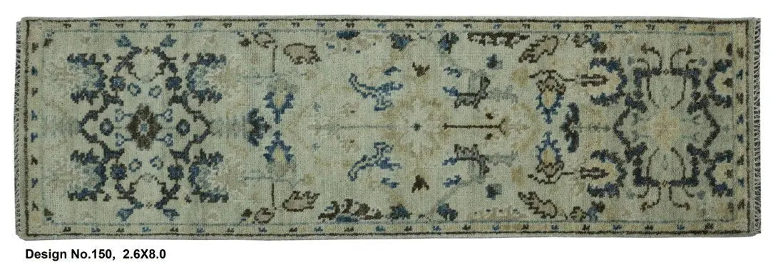 Hand knotted Indian Modern Rug 2'6" x 8'0" ABC Rugs Kilims