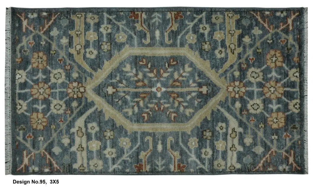 Hand knotted Indian Modern Rug 3'0" x 5'0" ABC Rugs Kilims