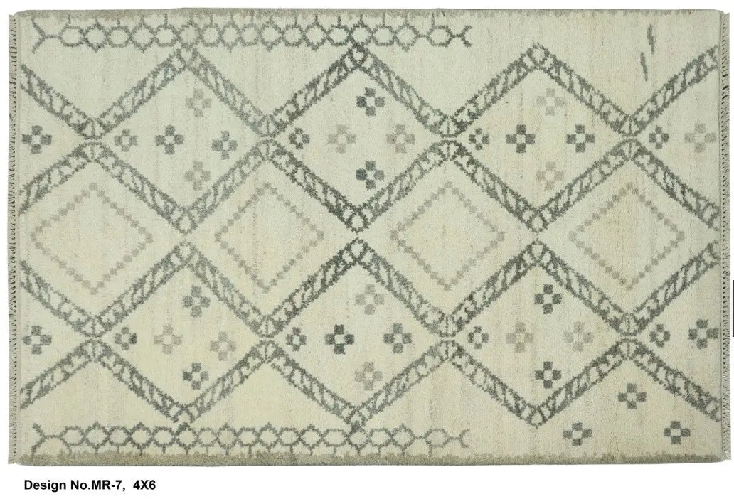 Hand knotted Indian Modern Rug 4'0" x 6'0" ABC Rugs Kilims