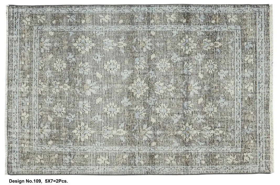 Hand knotted Indian Modern Rug 5'0" x 7'0" ABC Rugs Kilims