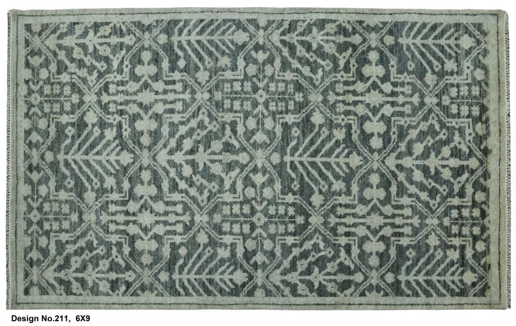 Hand knotted Indian Modern Rug 6'0" x 9'0" ABC Rugs Kilims