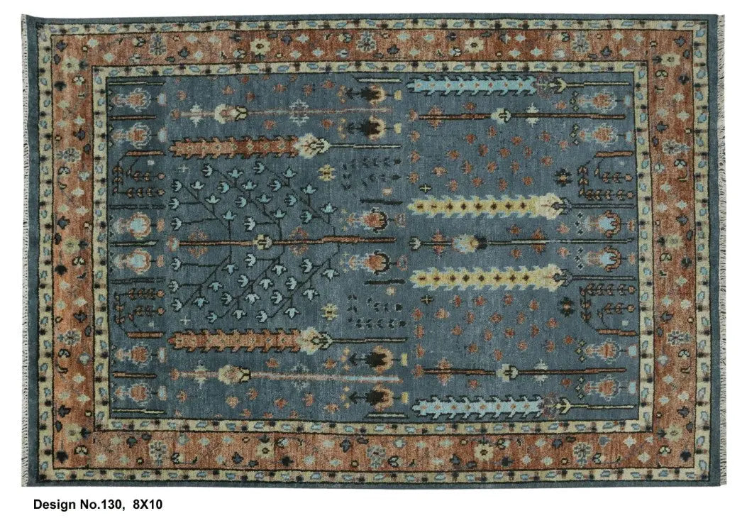 Hand knotted Indian Modern Rug 8'0" x 10'0" ABC Rugs Kilims