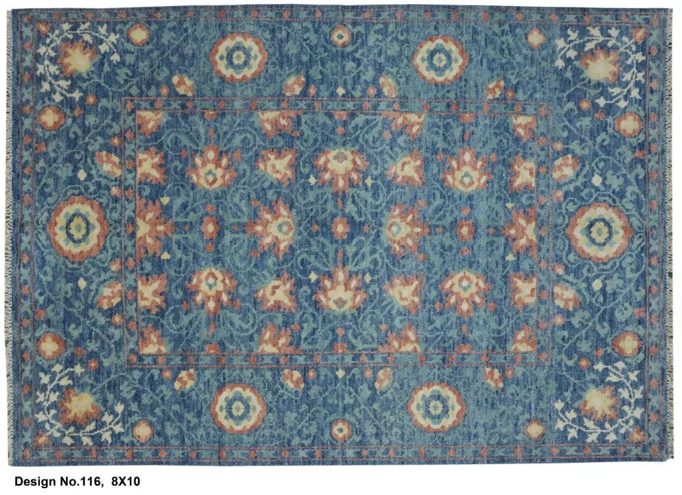Hand knotted Indian Modern Rug 8'0" x 10'0" ABC Rugs Kilims