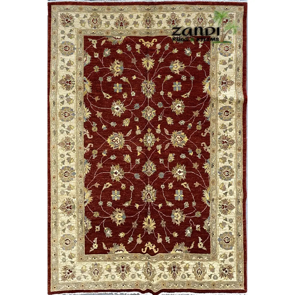 Hand knotted Pakistani Oushak design rug size 5'7''x7'11'' RR11537