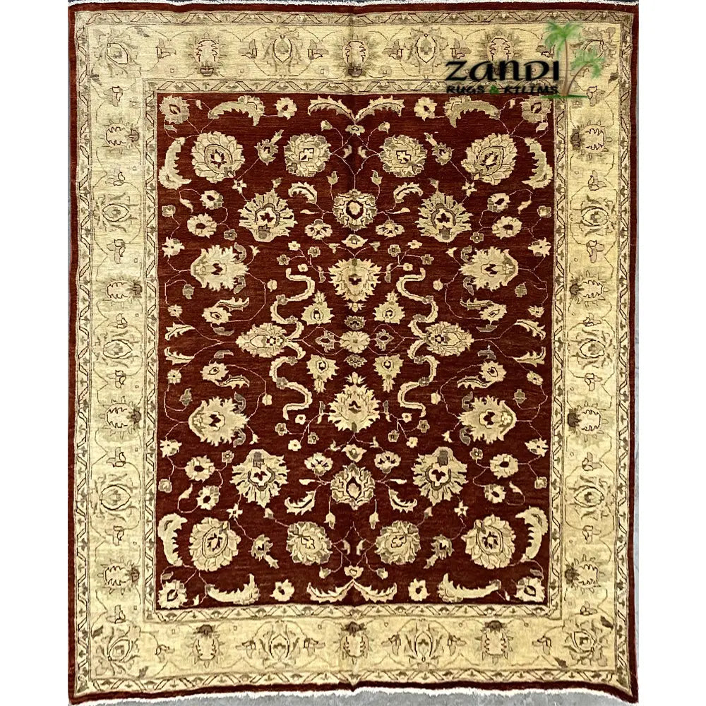 Hand knotted Pakistani Peshawar traditional design rug size 7'11''x9'9'' RR10169
