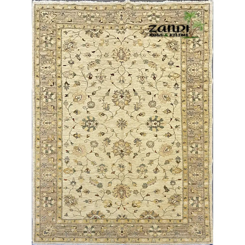 One Of The Kind Afghani Khotan Rug 6'7" x 9'8" zandirugs