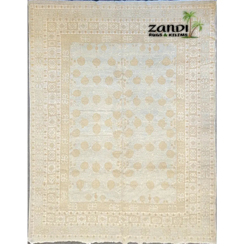 One Of The Kind Afghani Khotan Rug 8'10" x 12'8" zandirugs