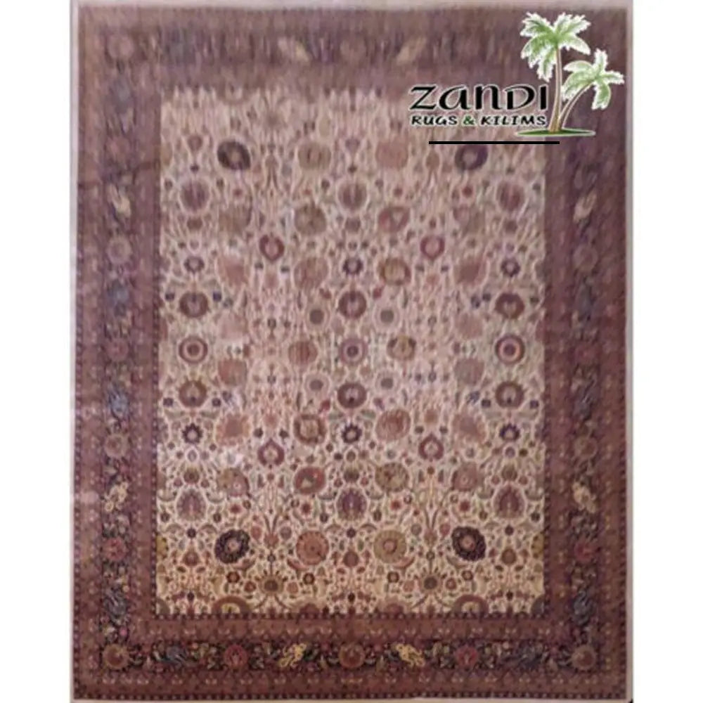 One Of The Kind Indian Hand-Knotted Rug 18'2"X14' zandirugs