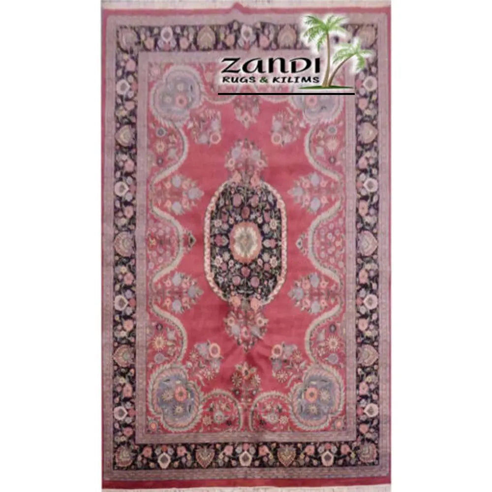 One Of The Kind Indian Hand-Knotted Rug 8'9"X11'8" zandirugs