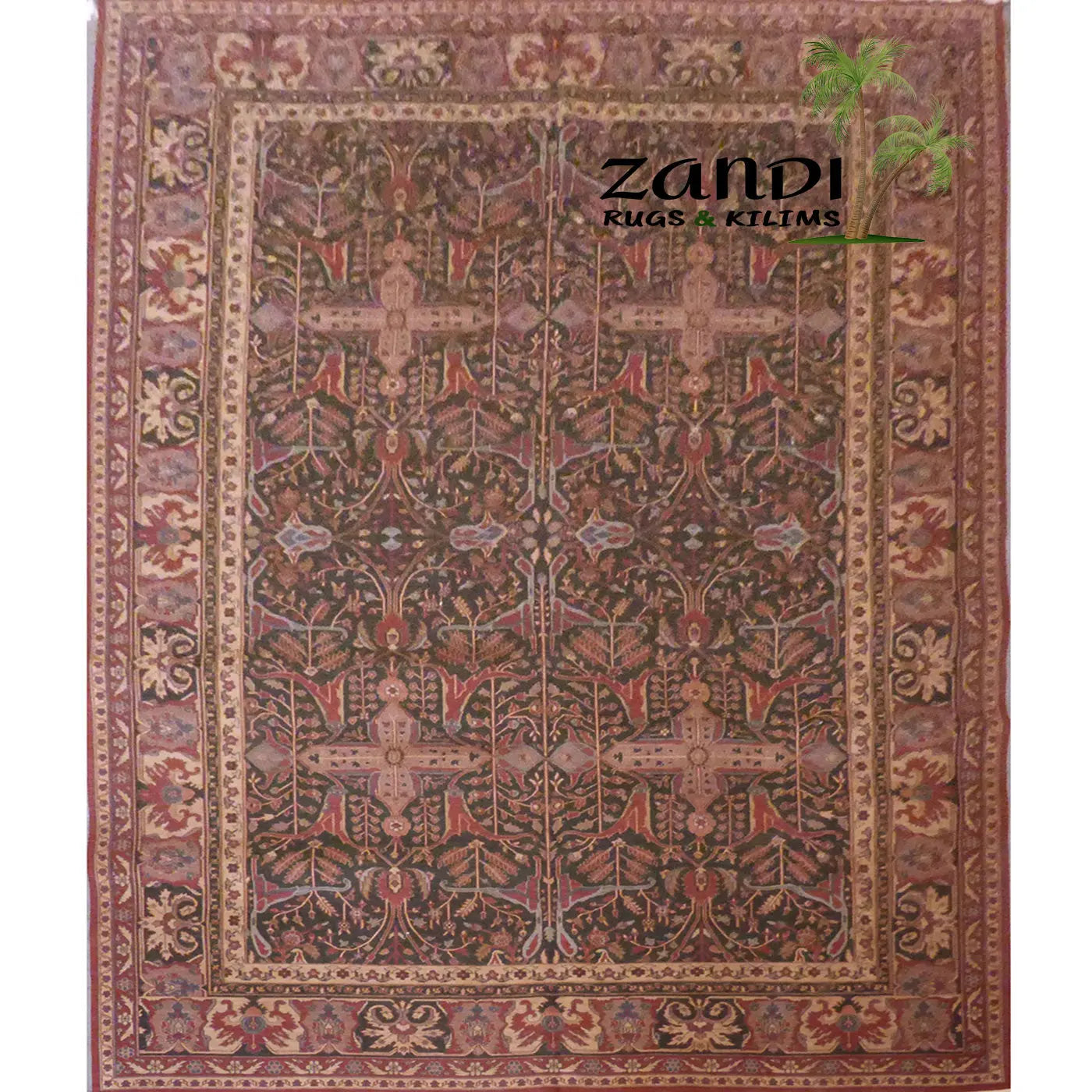 Turkish Hand-Knotted Rug 8'8