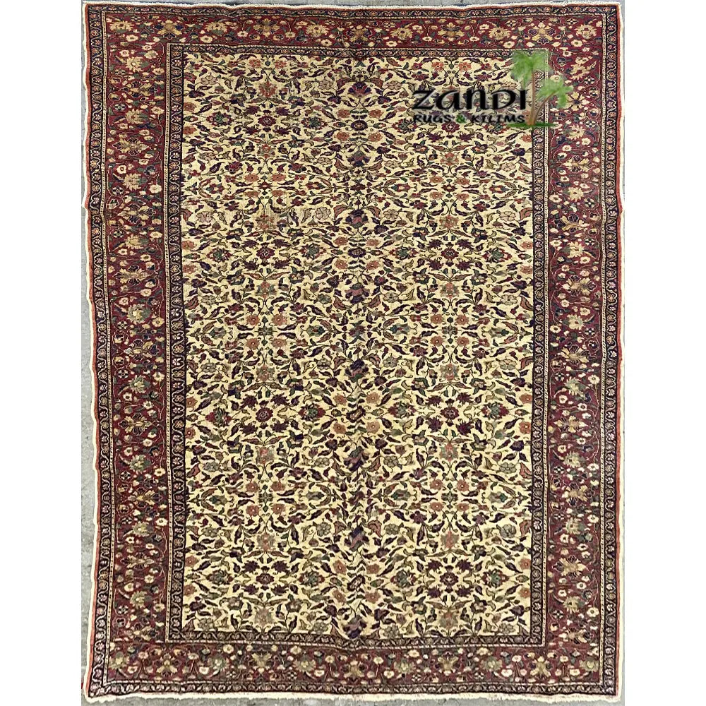 One Of The Kind Turkish Hand-Knotted Rug 9'11" x 6'6" zandirugs