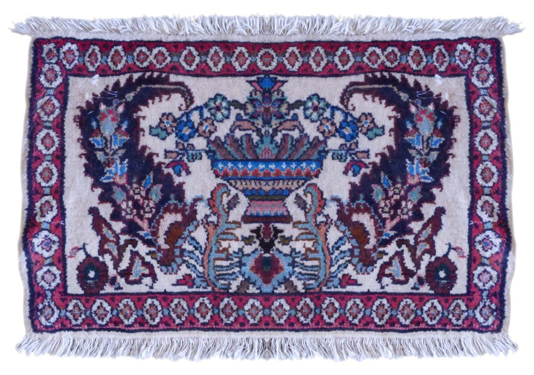 Persian Tapestry Hand-Knotted Rug Made With Natural Wool